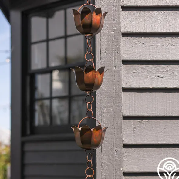 Heirloom Roses Lotus Rain Chain New
