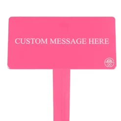 Heirloom Roses Pink Custom Plant Stake With Your Own Message Outlet
