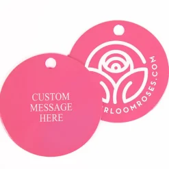 Heirloom Roses Pink Custom Plant Tag With Your Own Message Outlet