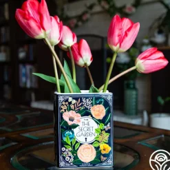 Heirloom Roses Secret Garden Book Vase Discount