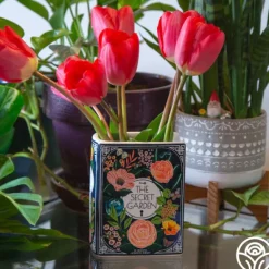 Heirloom Roses Secret Garden Book Vase Discount