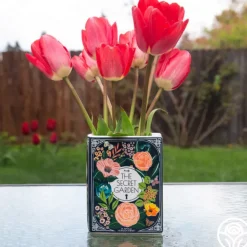 Heirloom Roses Secret Garden Book Vase Discount